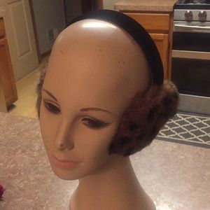 Fur and velvet earmuffs